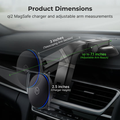 Mag Switch Qi2 Wireless Charger & Multi-Angle Suction Mount