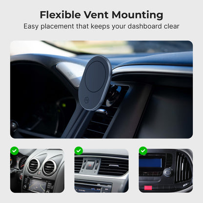 Magnetic Car Vent Mount with MagSafe – Strong Hold iPhone Magnetic Phone Holder