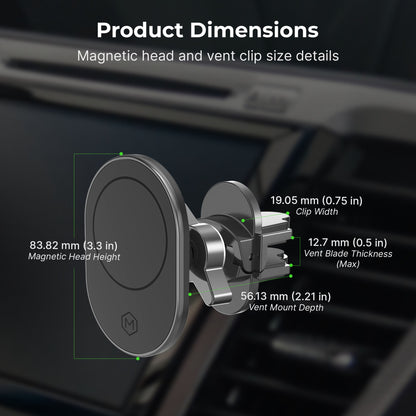 Magnetic Car Vent Mount with MagSafe – Strong Hold iPhone Magnetic Phone Holder