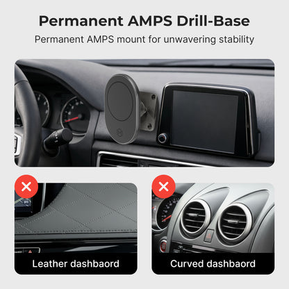 MagSafe Magnetic Mount with Drill Base AMPS Mounting Plate
