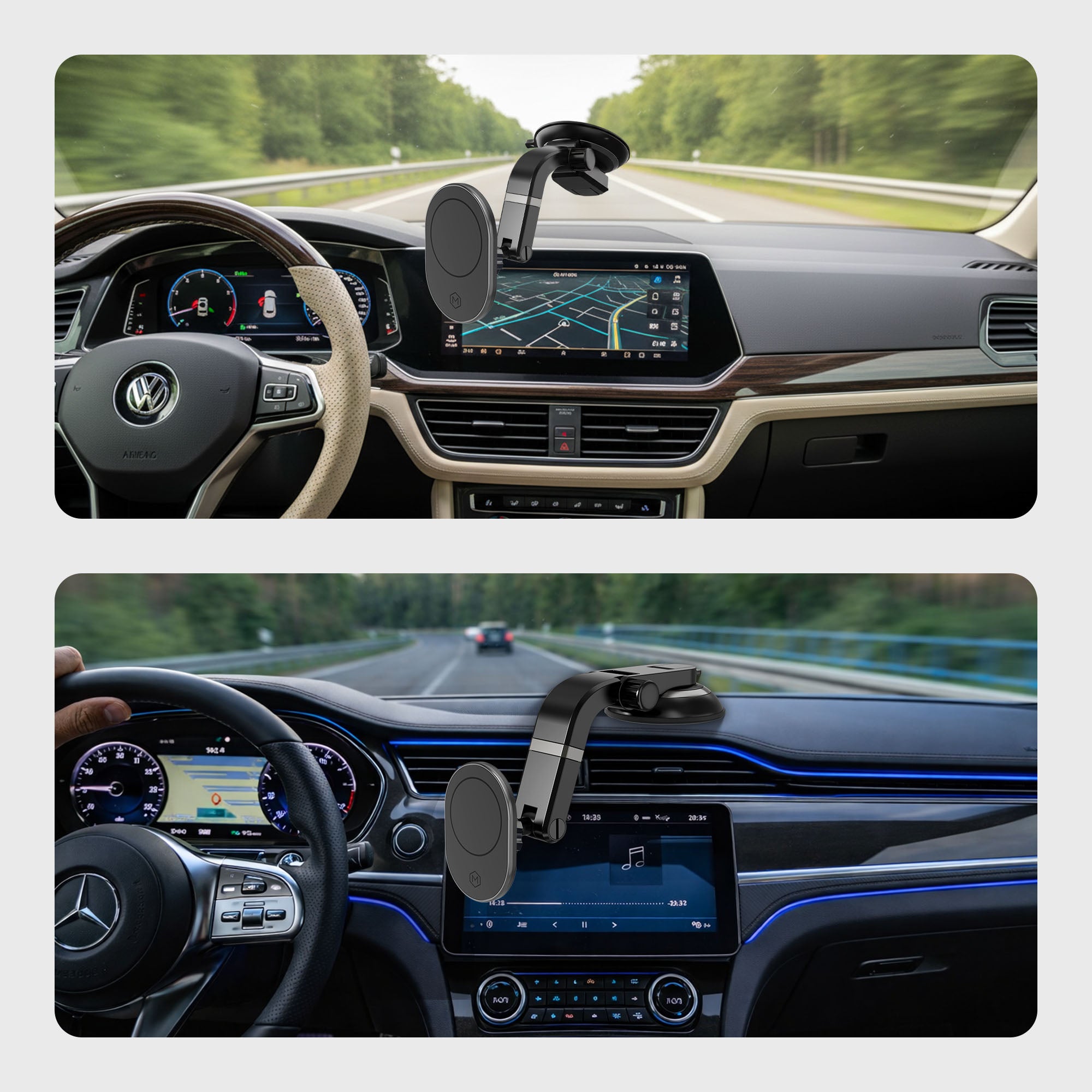 Magsafe Magnetic Mount with Multi-Angle Adjustable Suction Cup