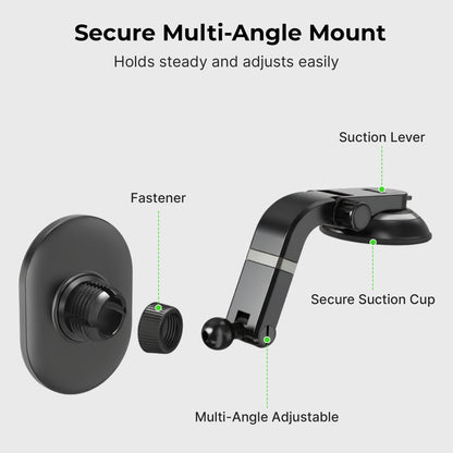 Magsafe Magnetic Mount with Multi-Angle Adjustable Suction Cup