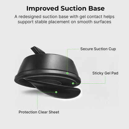 Magsafe Magnetic Mount with Multi-Angle Adjustable Suction Cup