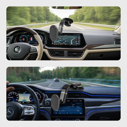 MagSafe Suction Cup Car Mount Multi-Angle Adjustable Holder for iPhone and Android