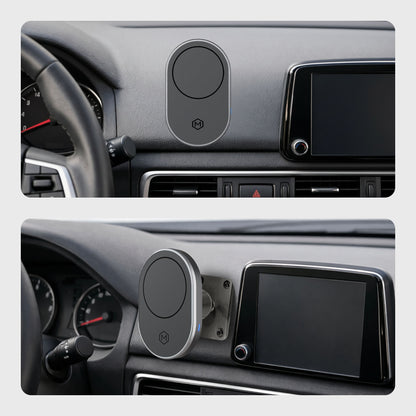MagSafe Wireless Car Charger Mount – AMPS Drill Base 1200gf N52 Magnets 15W Charging