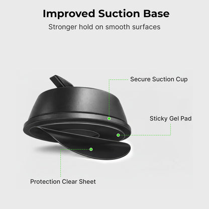 MagSafe Wireless Car Charger with Multi-Angle Adjustable Suction Cup