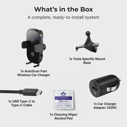 Auto Scan Tesla Wireless Car Charger Mount For Model 3 and Y